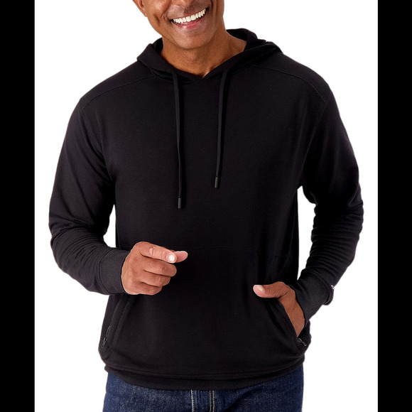 zuda Men's x Kevin Kreider Z-Knit Hoodie with Rib Trim Black - Picture 1 of 1